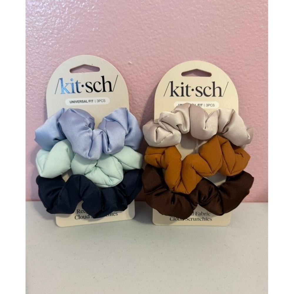 Kitsch Recycled Fabric Cloud Scrunchies 6 Pack Garden Bouquet Sedona Hair Ties